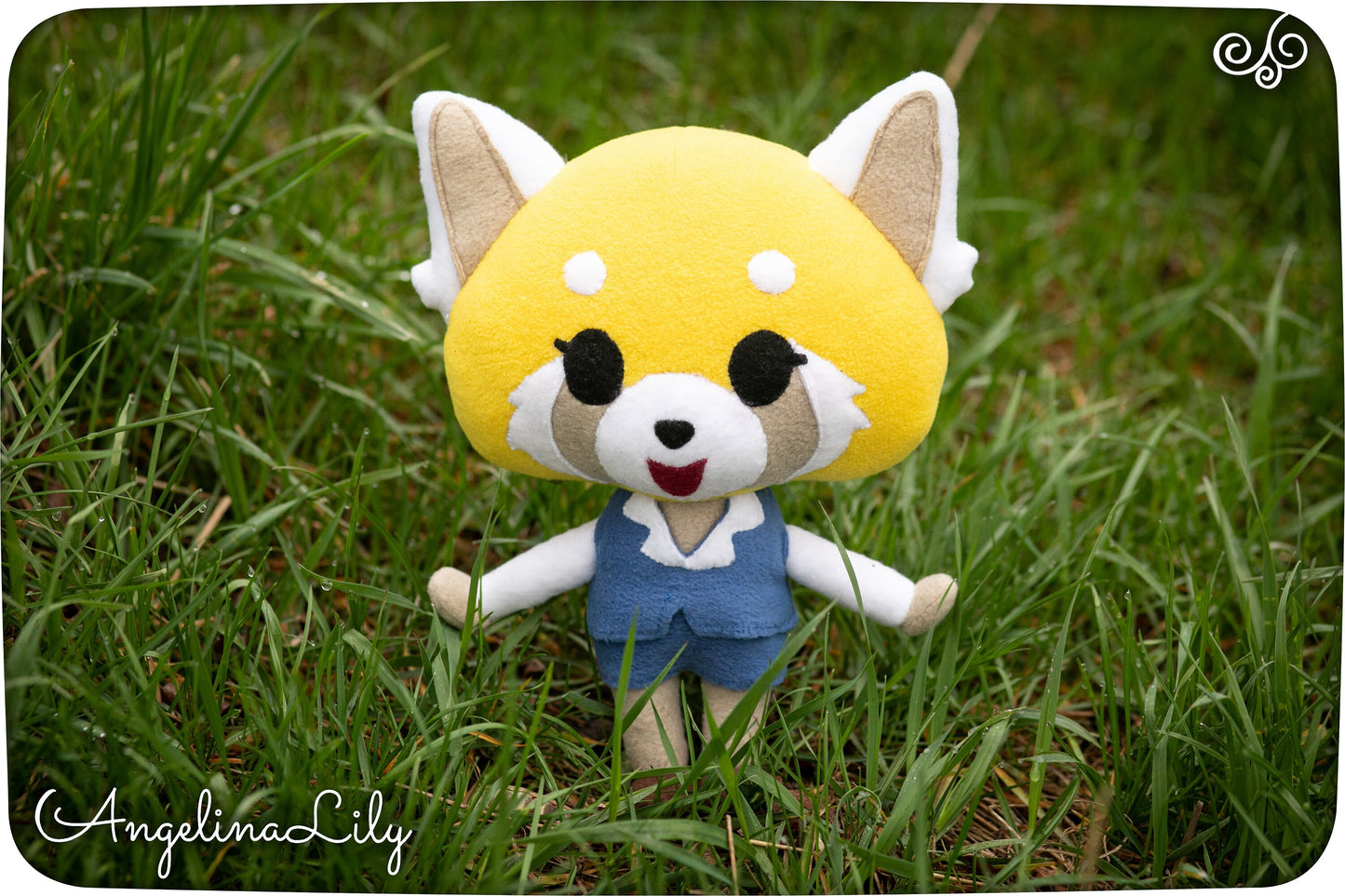 Retsuko plush, Red Panda, Aggretsuko inspired, handmade plushie, 11 in, made to order