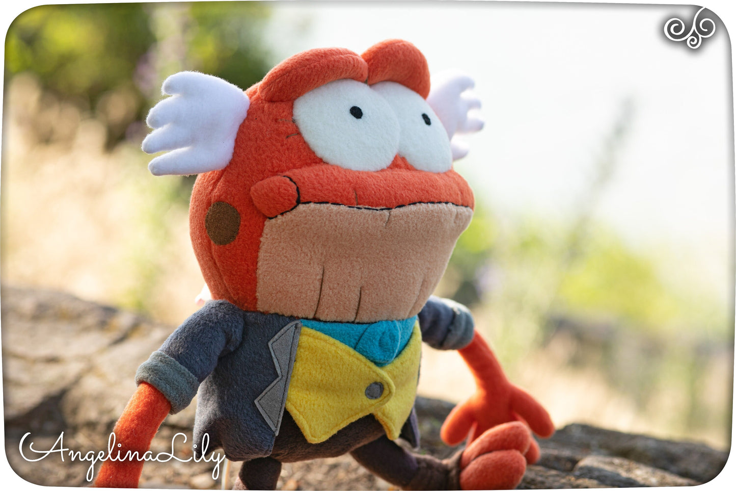 Hop Pop plushie Amphibia inspired Hopediah Plantar plush, Amphibia Plush, handmade, 12.9 in high, made to order