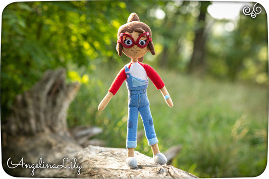 Hailey Banks doll, Hailey's On It! inspired, handmade plushie, 13.7in, made to order