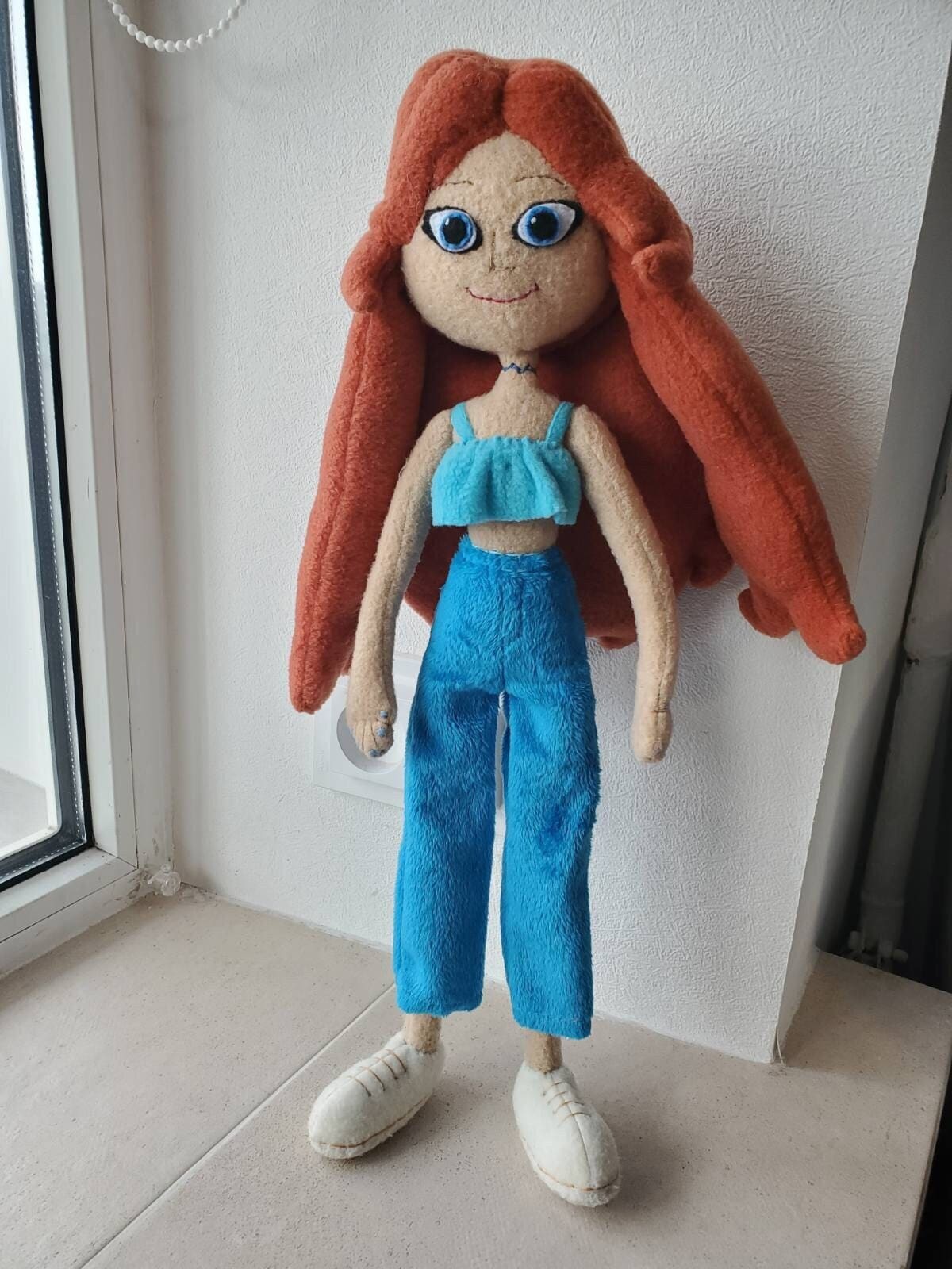 Chelsea Van Der Zee plushie, Nerissa doll, Ruby Gillman, Teenage Kraken, 16.1 in high, handmade stuffed animal