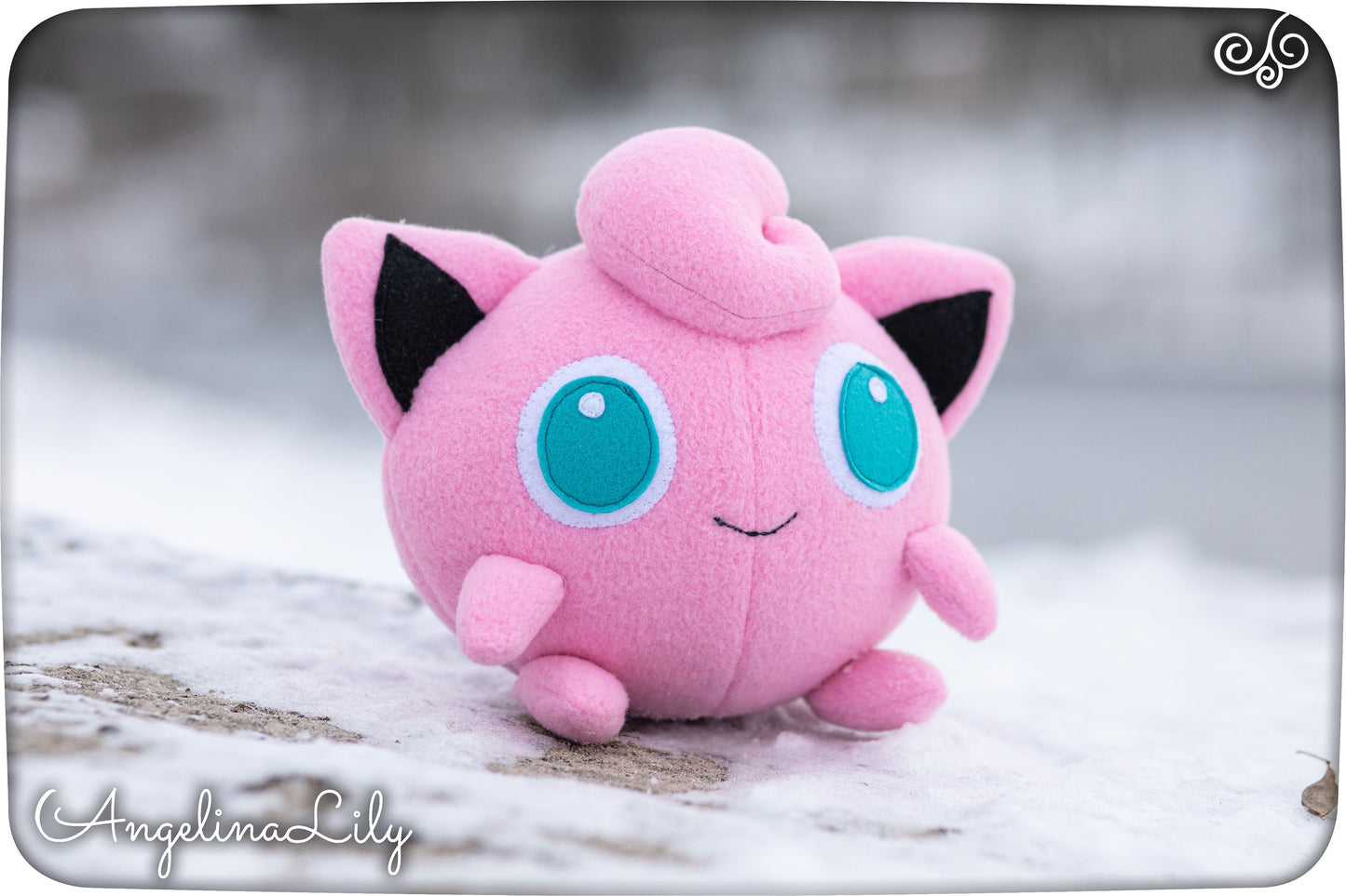 Jigglypuff plushie, Purin plush, handmade stuffed animal, 7 in high