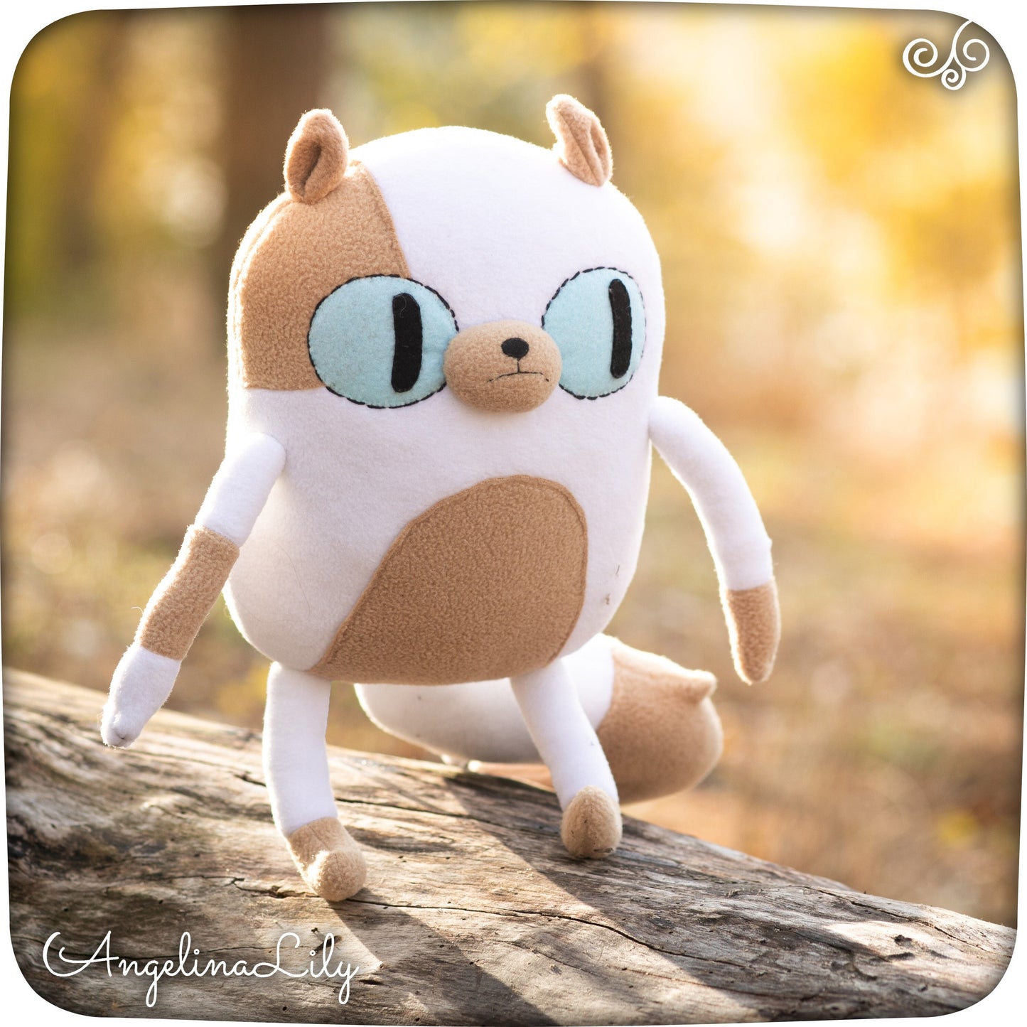 Cake the Cat plushie, Adventure Time: Fionna and Cake inspired, handmade plush, 12.2 in high