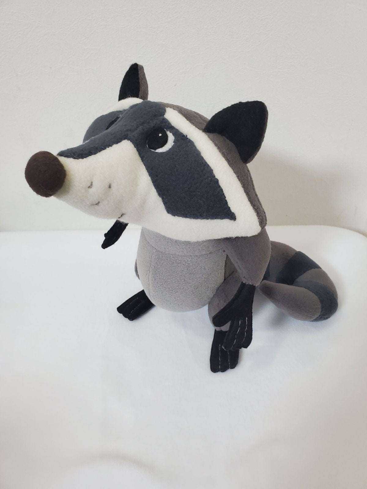 Donny the raccoon plushie, Trash Truck inspired, 9.8 in, handmade plush, made to order