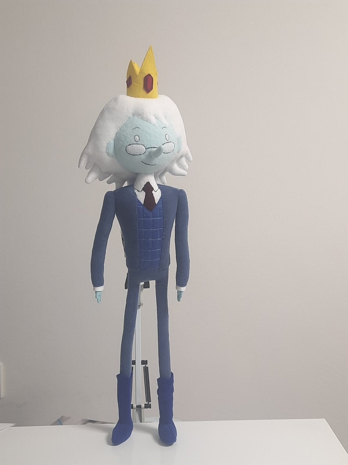 The Winter King doll, Simon Petrikov plushie, handmade plush, 23 in high with poseable legs