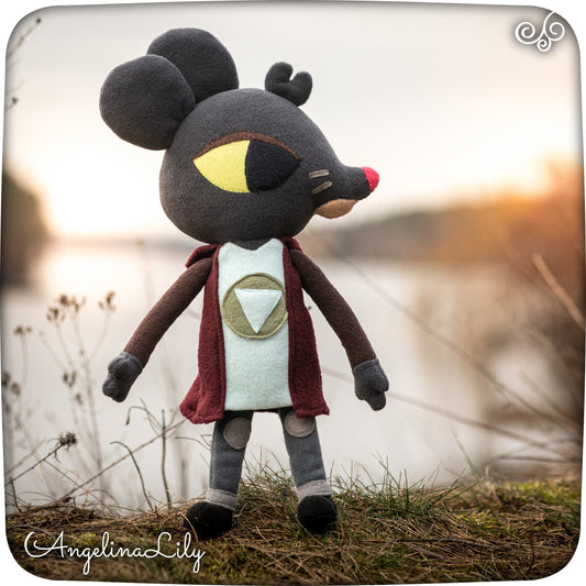 Night in the Woods plush - Lori Meyers doll, teenage mouse, handmade plushie, 16.7 in high with poseable legs